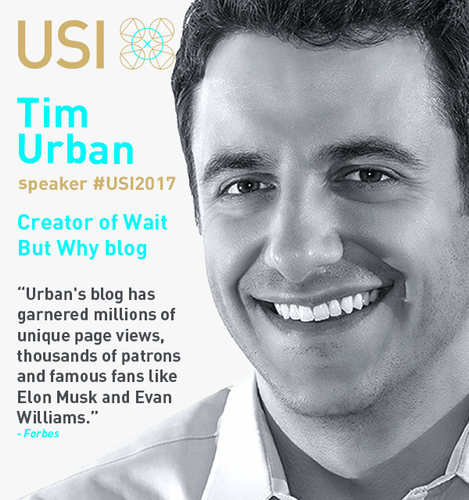 Tim Urban, speaker à la conférence usi 2017