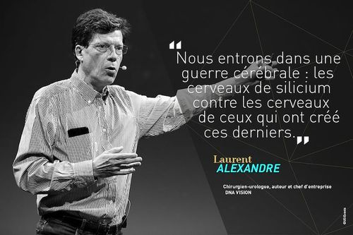 Citation de Laurent Alexandre sur l'intelligence humaine et artificielle à la conférence USI